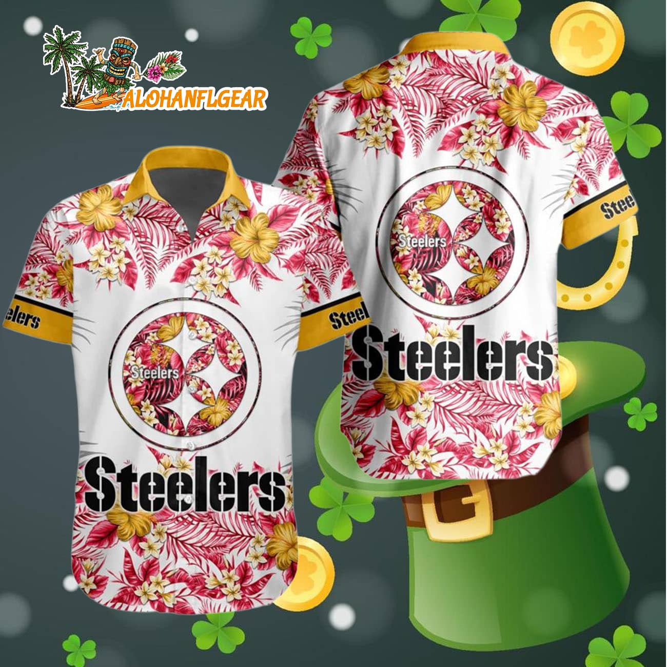 Pittsburgh Steelers Special Floral Tropical Team Spirit Hawaiian Shirt, Pittsburgh Steelers Aloha Shirt Pittsburgh Steelers Special Floral Tropical Team Spirit Hawaiian Shirt, Pittsburgh Steelers Aloha Shirt