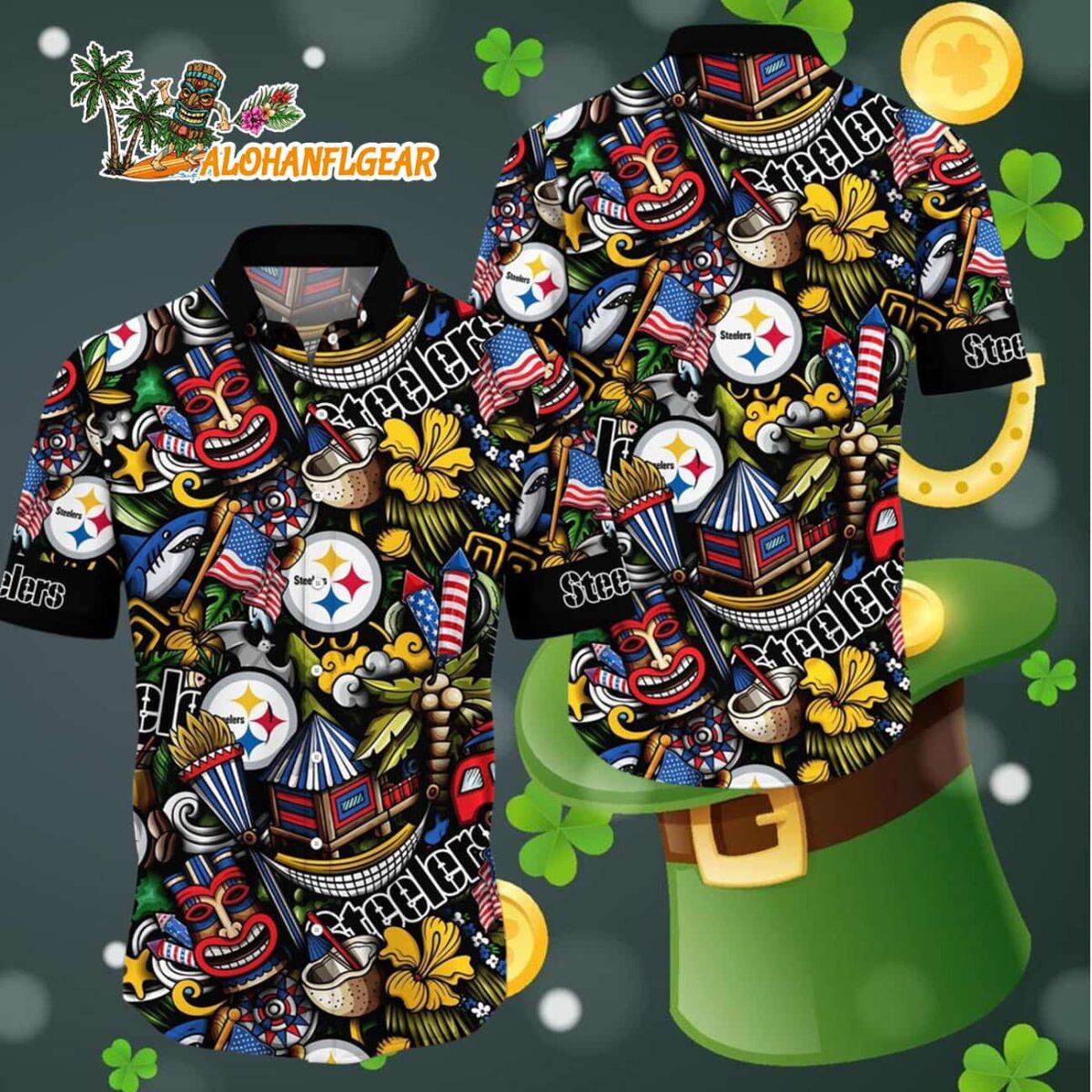 Pittsburgh Steelers Tiki Me Off Hawaiian Shirt Pittsburgh Steelers Aloha Shirt 4