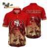 San Francisco 49ers Flamingo And Flower Funny Hawaiian Shirt San Francisco 49ers Aloha Shirt 1