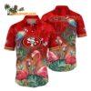 San Francisco 49ers Flamingo And Flower Hawaiian Shirt San Francisco 49ers Aloha Shirt 1