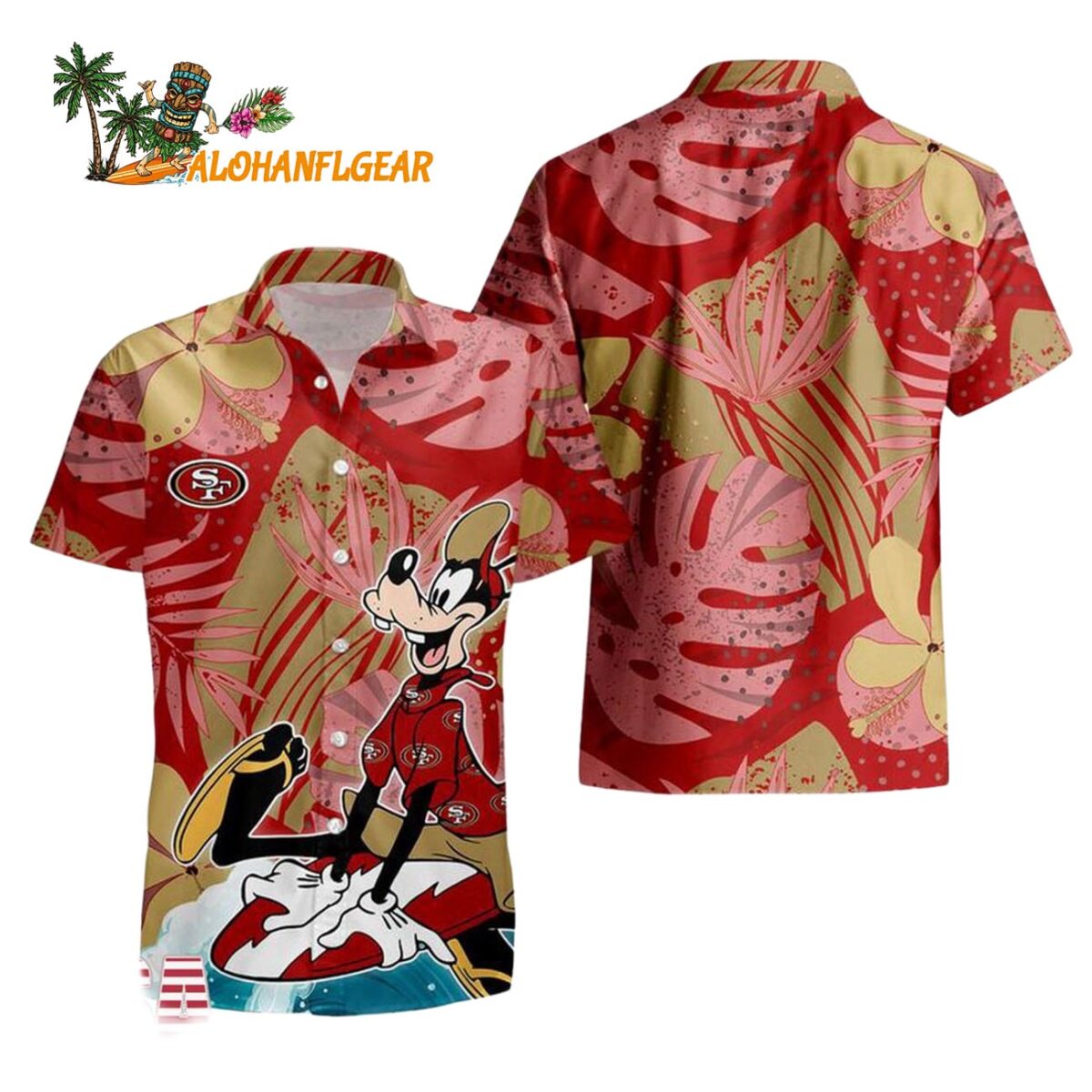 San Francisco 49ers Goofy Disney Limited Edition Hawaiian Shirt San Francisco 49ers Aloha Shirt 1