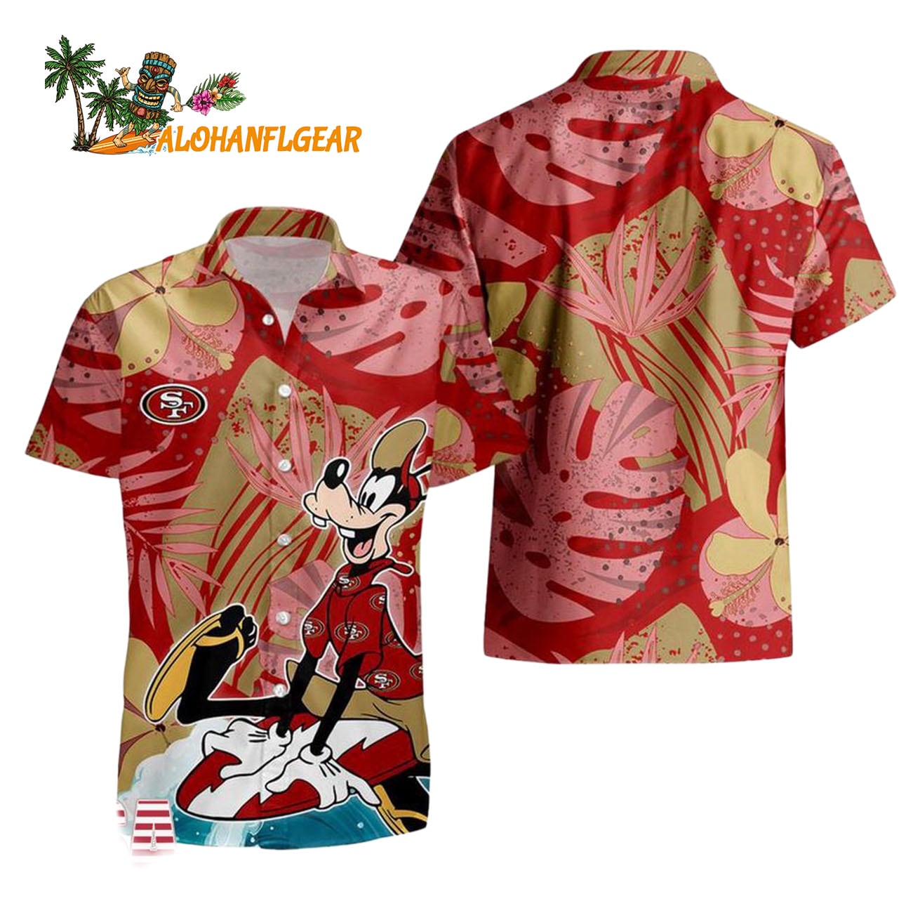 San Francisco 49ers Goofy Disney Limited Edition Hawaiian Shirt, San Francisco 49ers Aloha Shirt San Francisco 49ers Goofy Disney Limited Edition Hawaiian Shirt, San Francisco 49ers Aloha Shirt