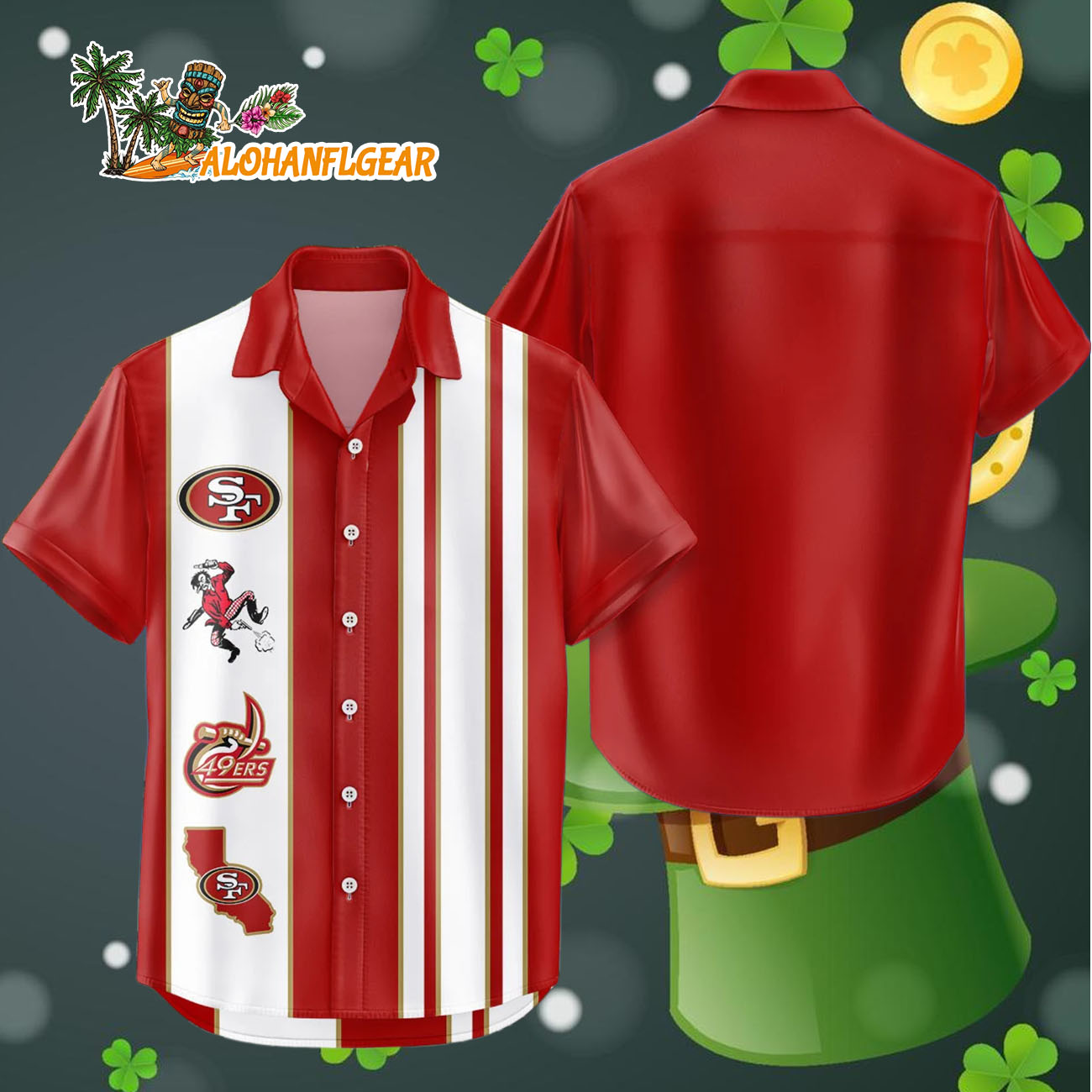 San Francisco 49ers Hawaiian Shirt Classic Color Contrast, San Francisco 49ers Aloha Shirt San Francisco 49ers Hawaiian Shirt Classic Color Contrast, San Francisco 49ers Aloha Shirt