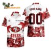 San Francisco 49ers Hibiscus Flower Custom Name Hawaiian Shirt NFL Aloha Shirt 1