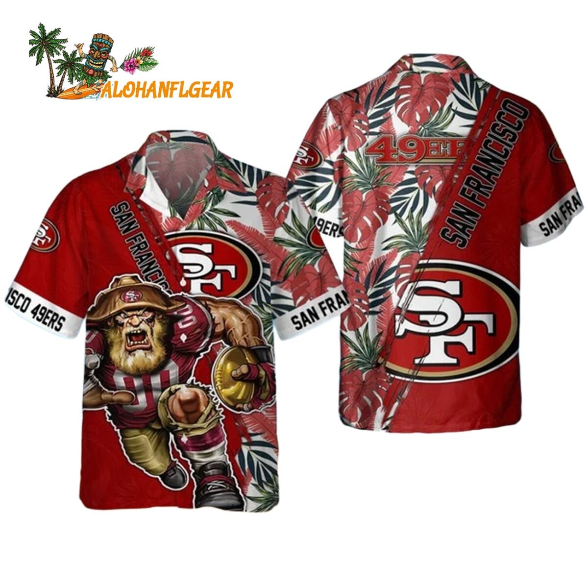 San Francisco 49ers Mascot Summer Hawaiian Shirt San Francisco 49ers Aloha Shirt 1