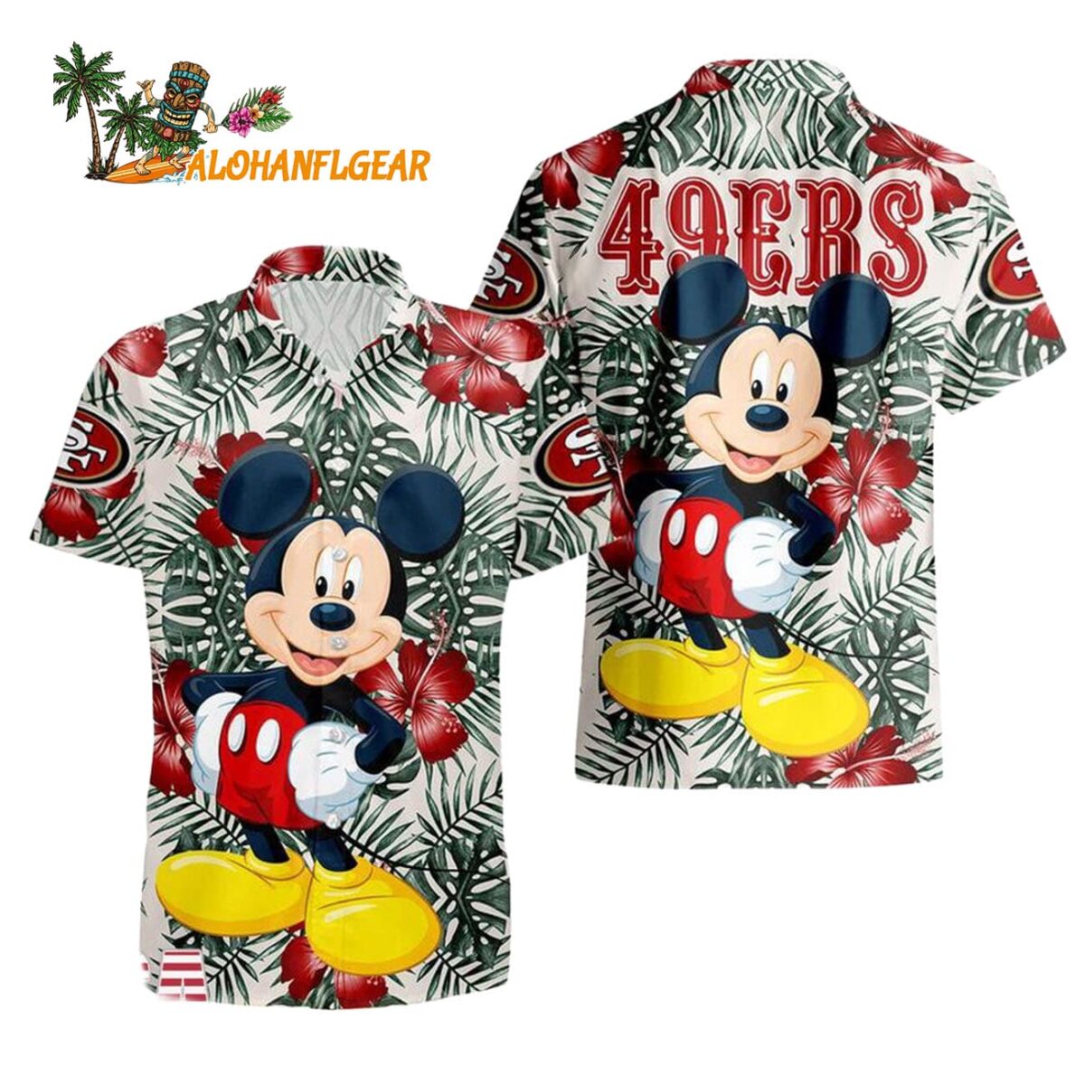 San Francisco 49ers Mickey Disney Limited Edition Hawaiian Shirt San Francisco 49ers Aloha Shirt 1