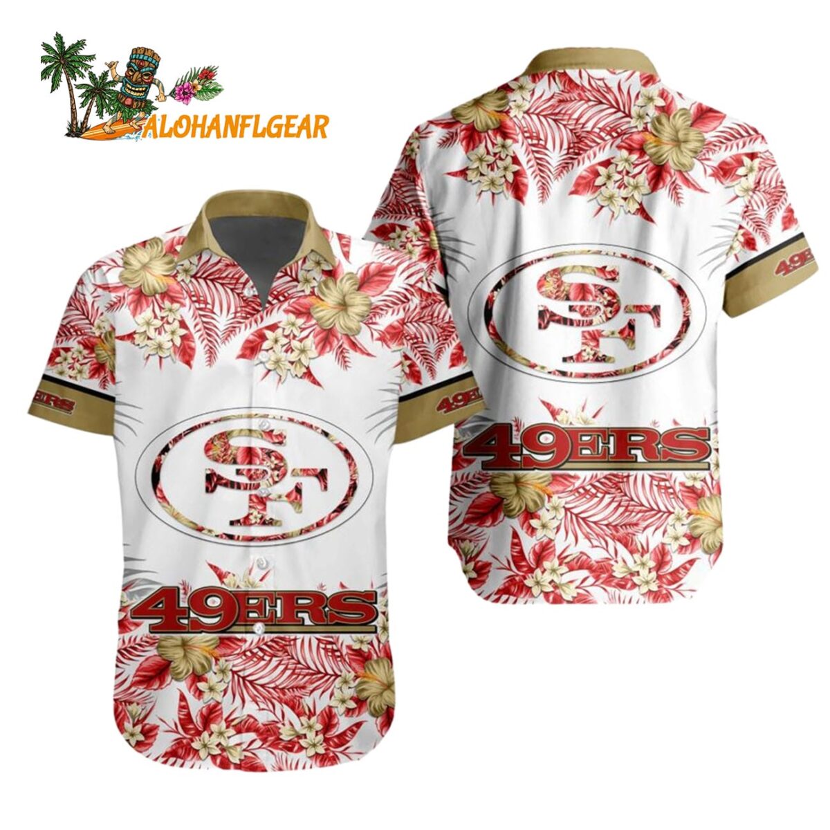 San Francisco 49ers Special Floral Tropical Team Spirit Hawaiian Shirt San Francisco 49ers Aloha Shirt 1