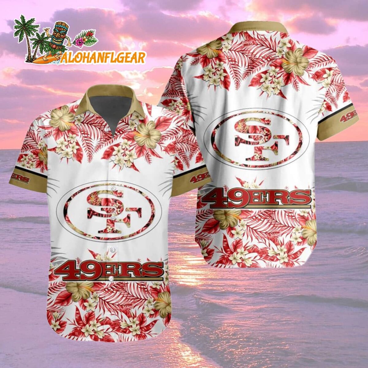 San Francisco 49ers Special Floral Tropical Team Spirit Hawaiian Shirt, San Francisco 49ers Aloha Shirt 1 San Francisco 49ers Special Floral Tropical Team Spirit Hawaiian Shirt San Francisco 49ers Aloha Shirt 2