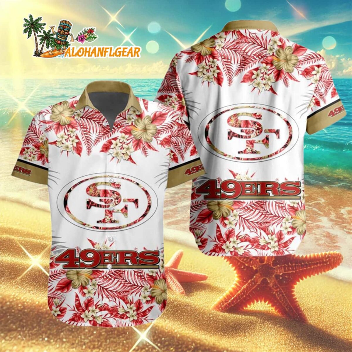 San Francisco 49ers Special Floral Tropical Team Spirit Hawaiian Shirt, San Francisco 49ers Aloha Shirt 2 San Francisco 49ers Special Floral Tropical Team Spirit Hawaiian Shirt San Francisco 49ers Aloha Shirt 3