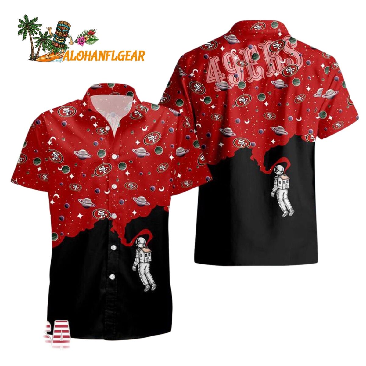 San Francisco 49ers Universal Astronaut Pattern Hawaiian Shirt San Francisco 49ers Aloha Shirt 1