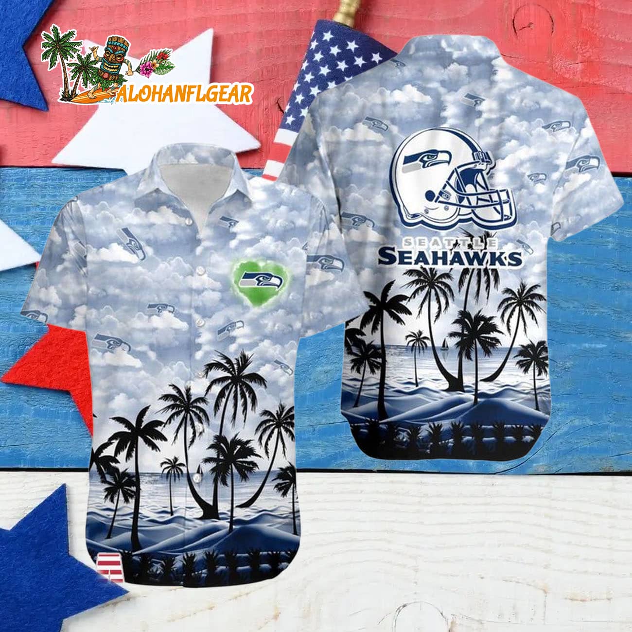 Seattle Seahawks Coconut Palms Limited Edition Hawaiian Shirt, Seattle Seahawks Aloha Shirt Seattle Seahawks Coconut Palms Limited Edition Hawaiian Shirt, Seattle Seahawks Aloha Shirt