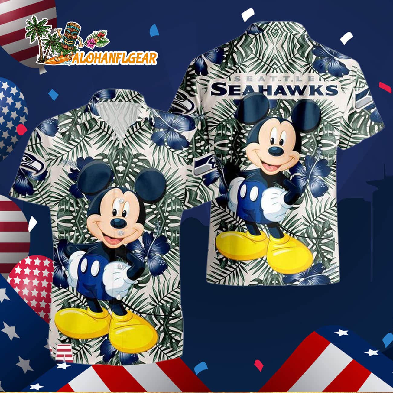 Seattle Seahawks Mickey Disney Limited Edition Hawaiian Shirt, Seattle Seahawks Aloha Shirt Seattle Seahawks Mickey Disney Limited Edition Hawaiian Shirt, Seattle Seahawks Aloha Shirt