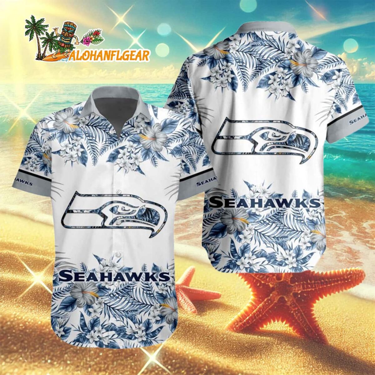 Seattle Seahawks Special Floral Tropical Team Spirit Hawaiian Shirt Seattle Seahawks Aloha Shirt 3