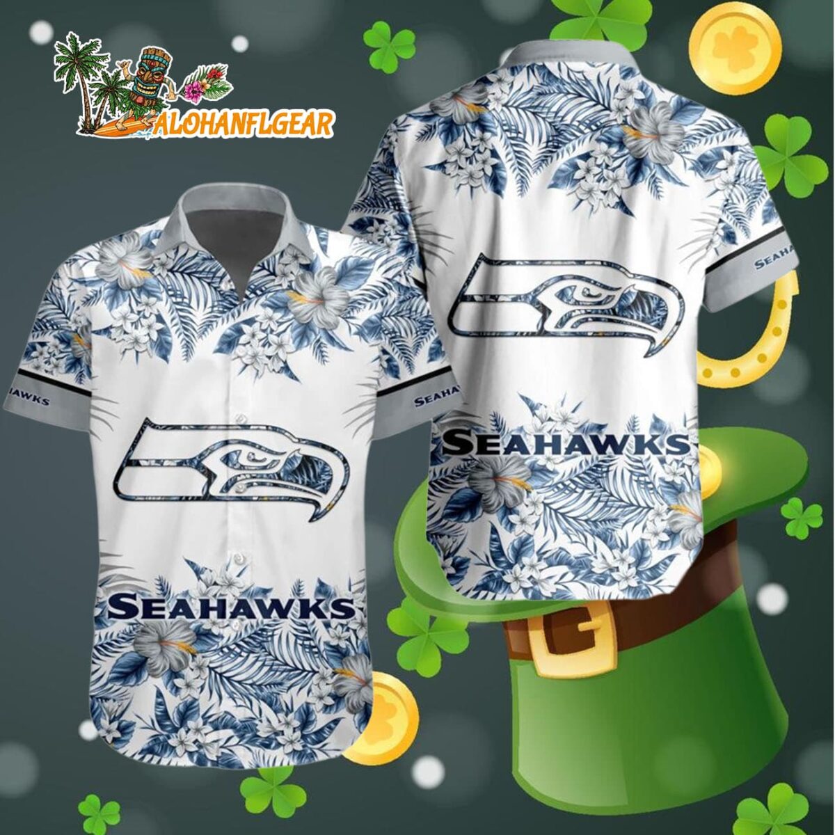 Seattle Seahawks Special Floral Tropical Team Spirit Hawaiian Shirt Seattle Seahawks Aloha Shirt 4