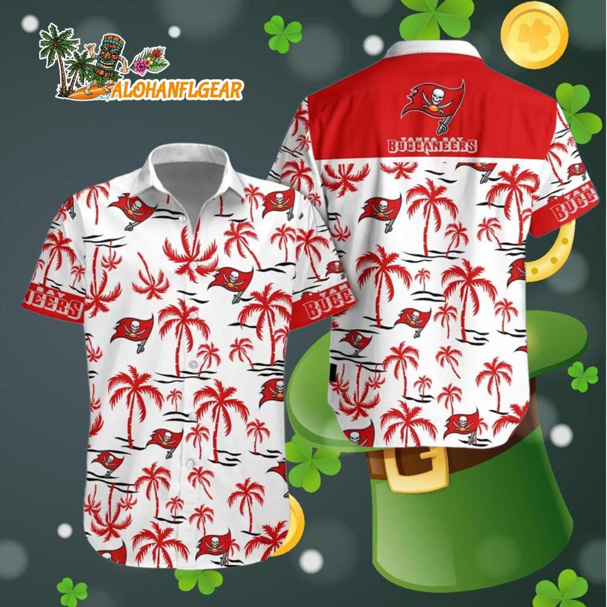 Tampa Bay Buccaneers Coconut Logo Beach Hawaiian Shirt NFL Aloha Shirt 4