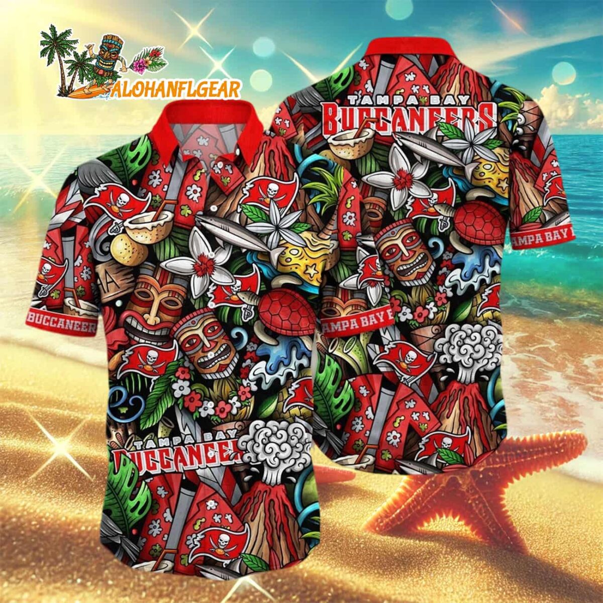 Tampa Bay Buccaneers Flower Tiki Me Off Hawaiian Shirt, Tampa Bay Buccaneers Aloha Shirt 2 Tampa Bay Buccaneers Flower Tiki Me Off Hawaiian Shirt Tampa Bay Buccaneers Aloha Shirt 3