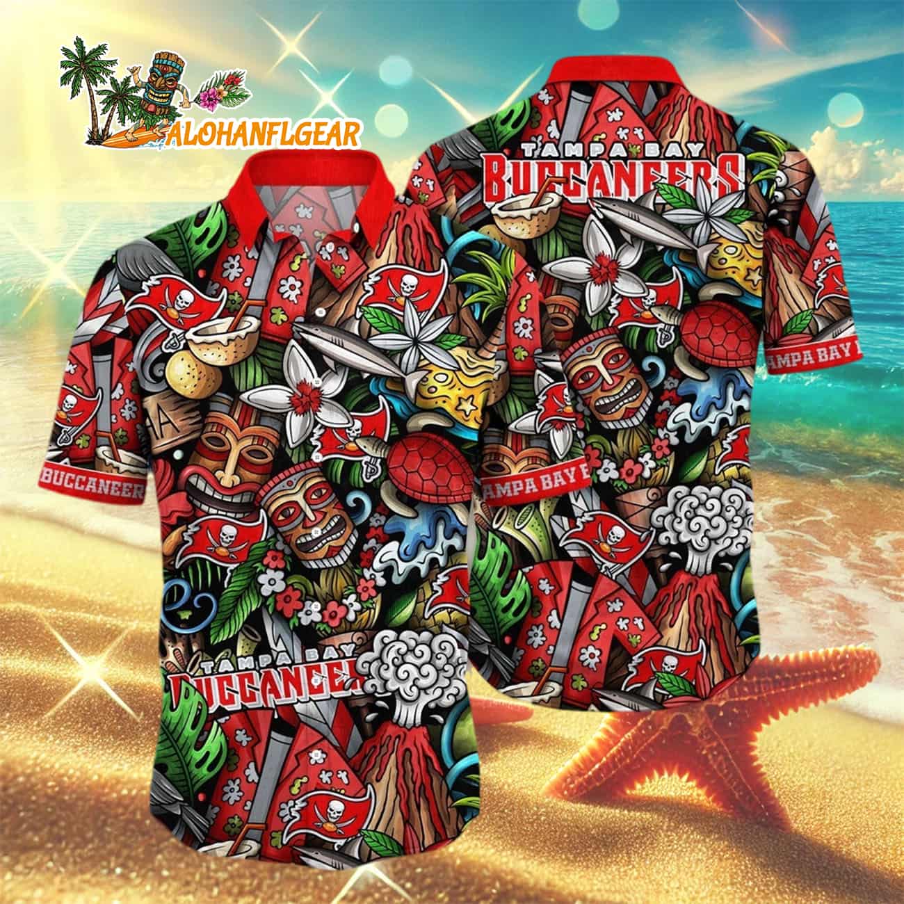 Tampa Bay Buccaneers Flower Tiki Me Off Hawaiian Shirt, Tampa Bay Buccaneers Aloha Shirt Tampa Bay Buccaneers Flower Tiki Me Off Hawaiian Shirt, Tampa Bay Buccaneers Aloha Shirt