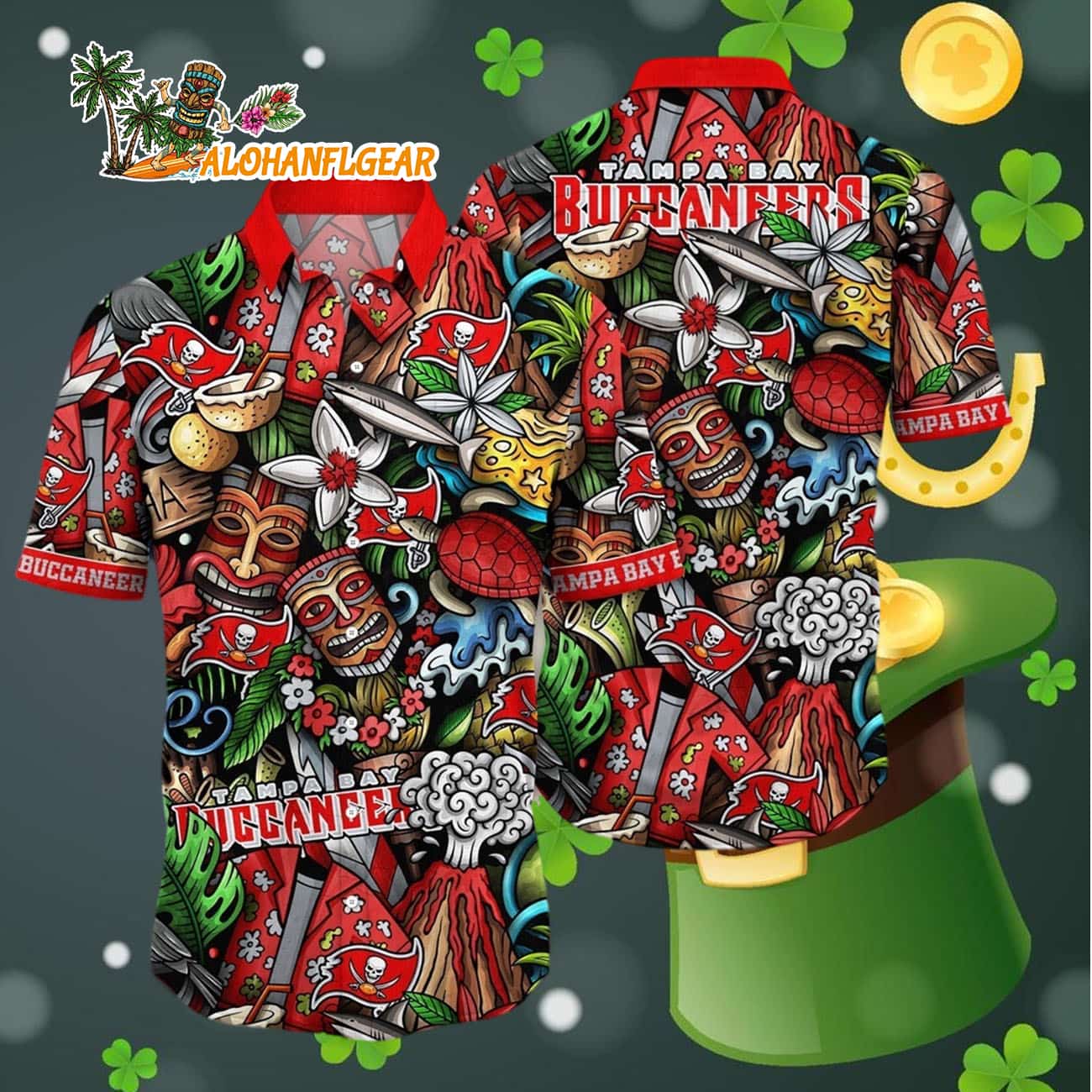 Tampa Bay Buccaneers Flower Tiki Me Off Hawaiian Shirt, Tampa Bay Buccaneers Aloha Shirt Tampa Bay Buccaneers Flower Tiki Me Off Hawaiian Shirt, Tampa Bay Buccaneers Aloha Shirt
