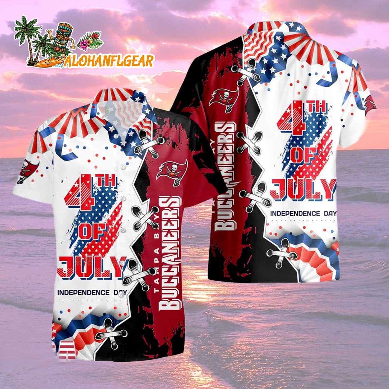 Tampa Bay Buccaneers Happy Independence Day Resurgence Hawaiian Shirt, NFL Aloha Shirt Tampa Bay Buccaneers Happy Independence Day Resurgence Hawaiian Shirt, NFL Aloha Shirt