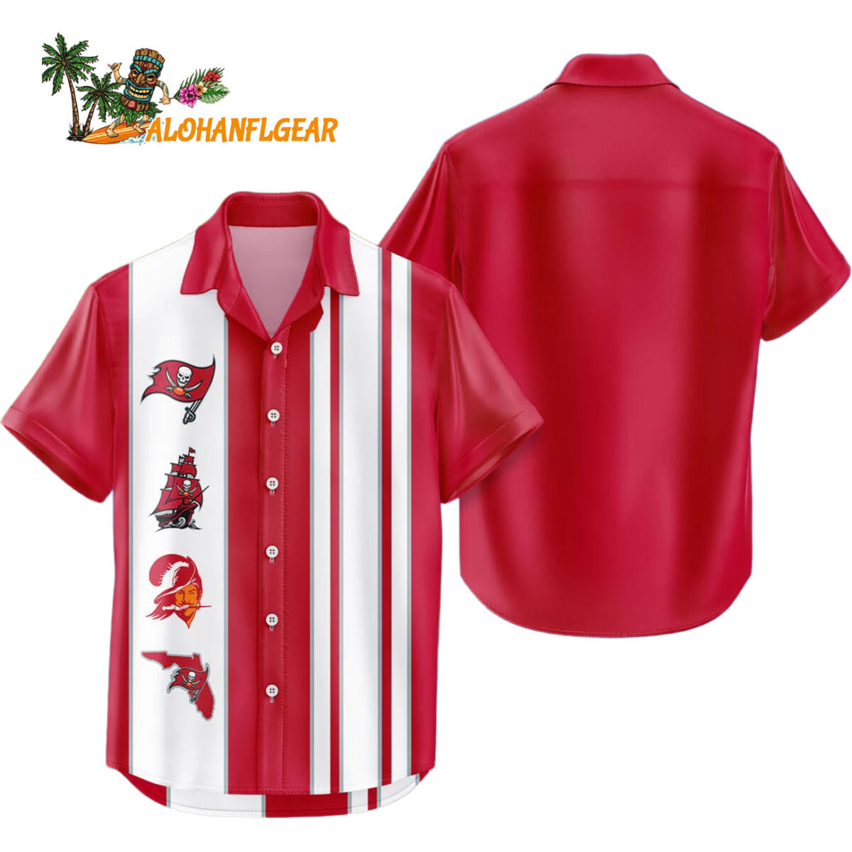 Tampa Bay Buccaneers Hawaiian Shirt Classic Color Contrast 1