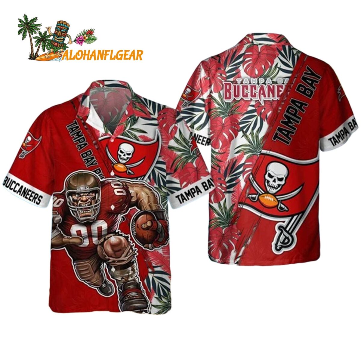 Tampa Bay Buccaneers Mascot Summer Hawaiian Shirt Tampa Bay Buccaneers Aloha Shirt 1
