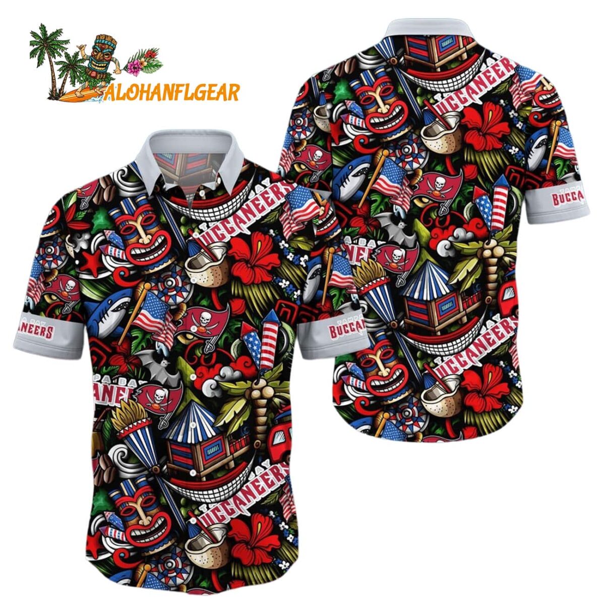 Tampa Bay Buccaneers Tiki Me Off Hawaiian Shirt Tampa Bay Buccaneers Aloha Shirt 1