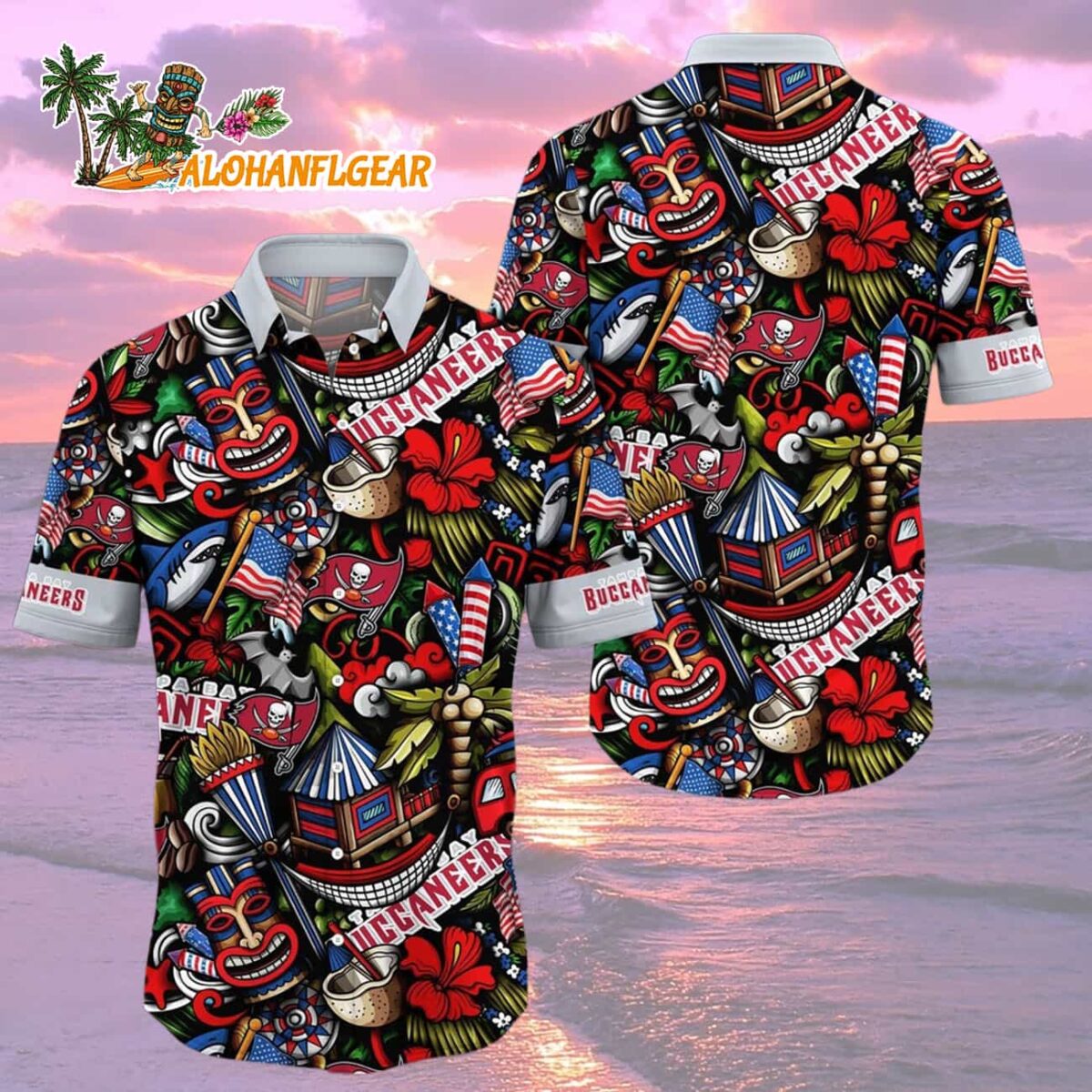 Tampa Bay Buccaneers Tiki Me Off Hawaiian Shirt Tampa Bay Buccaneers Aloha Shirt 2