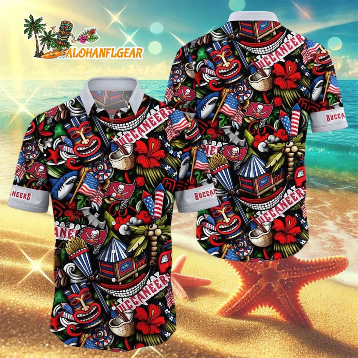 Tampa Bay Buccaneers Tiki Me Off Hawaiian Shirt Tampa Bay Buccaneers Aloha Shirt 3