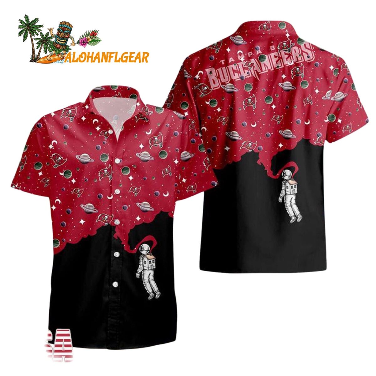 Tampa Bay Buccaneers Universal Astronaut Pattern Hawaiian Shirt Tampa Bay Buccaneers Aloha Shirt 1