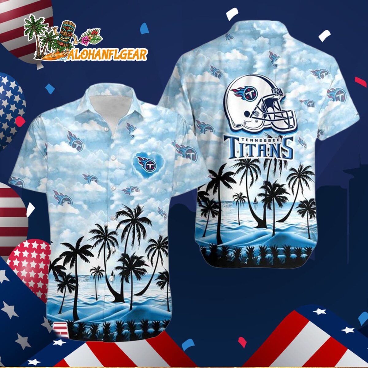 Tennessee Titans Coconut Palms Limited Edition Hawaiian Shirt Tennessee Titans Aloha Shirt 3