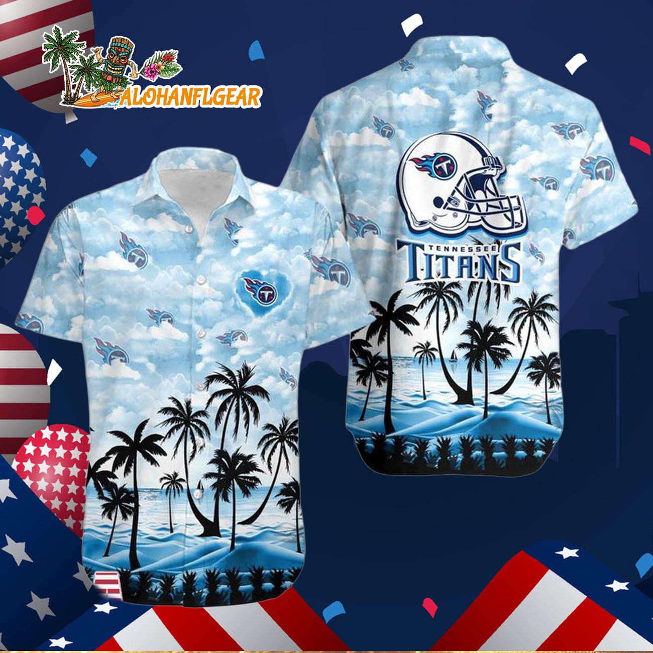 Tennessee Titans Coconut Palms Limited Edition Hawaiian Shirt, Tennessee Titans Aloha Shirt Tennessee Titans Coconut Palms Limited Edition Hawaiian Shirt, Tennessee Titans Aloha Shirt