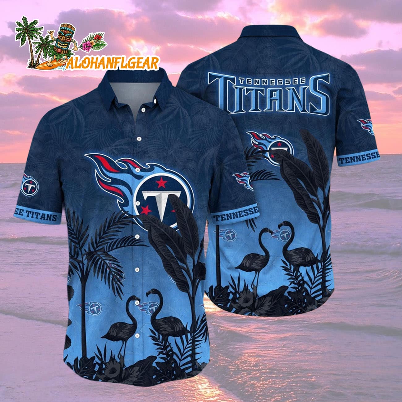Tennessee Titans Flamingo And Flower Funny Hawaiian Shirt, Tennessee Titans Aloha Shirt Tennessee Titans Flamingo And Flower Funny Hawaiian Shirt, Tennessee Titans Aloha Shirt