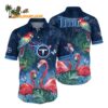 Tennessee Titans Flamingo And Flower Hawaiian Shirt Tennessee Titans Aloha Shirt 1