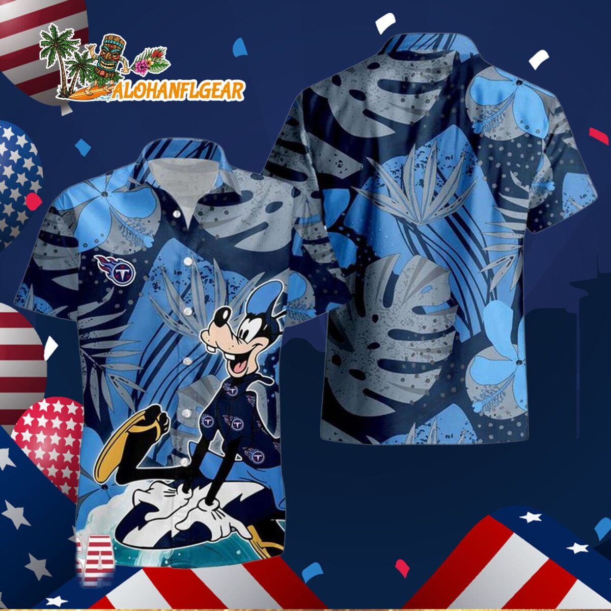 Tennessee Titans Goofy Disney Limited Edition Hawaiian Shirt Tennessee Titans Aloha Shirt 3