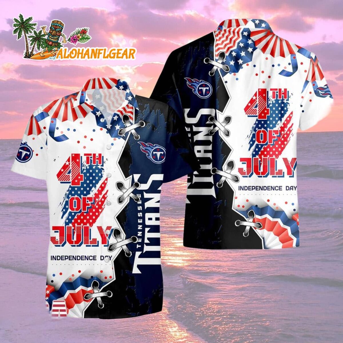 Tennessee Titans Happy Independence Day Resurgence Hawaiian Shirt NFL Aloha Shirt 2
