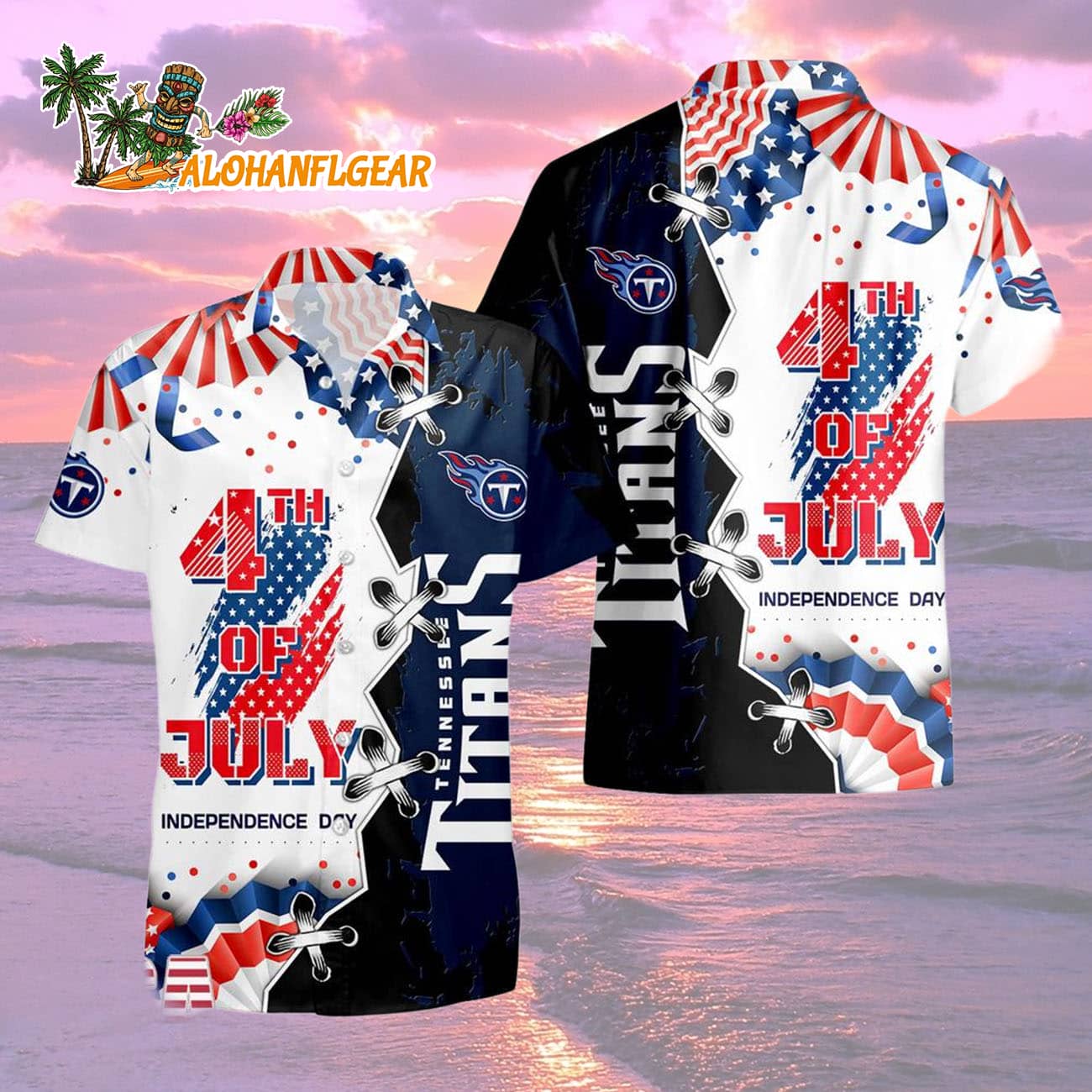 Tennessee Titans Happy Independence Day Resurgence Hawaiian Shirt, NFL Aloha Shirt Tennessee Titans Happy Independence Day Resurgence Hawaiian Shirt, NFL Aloha Shirt