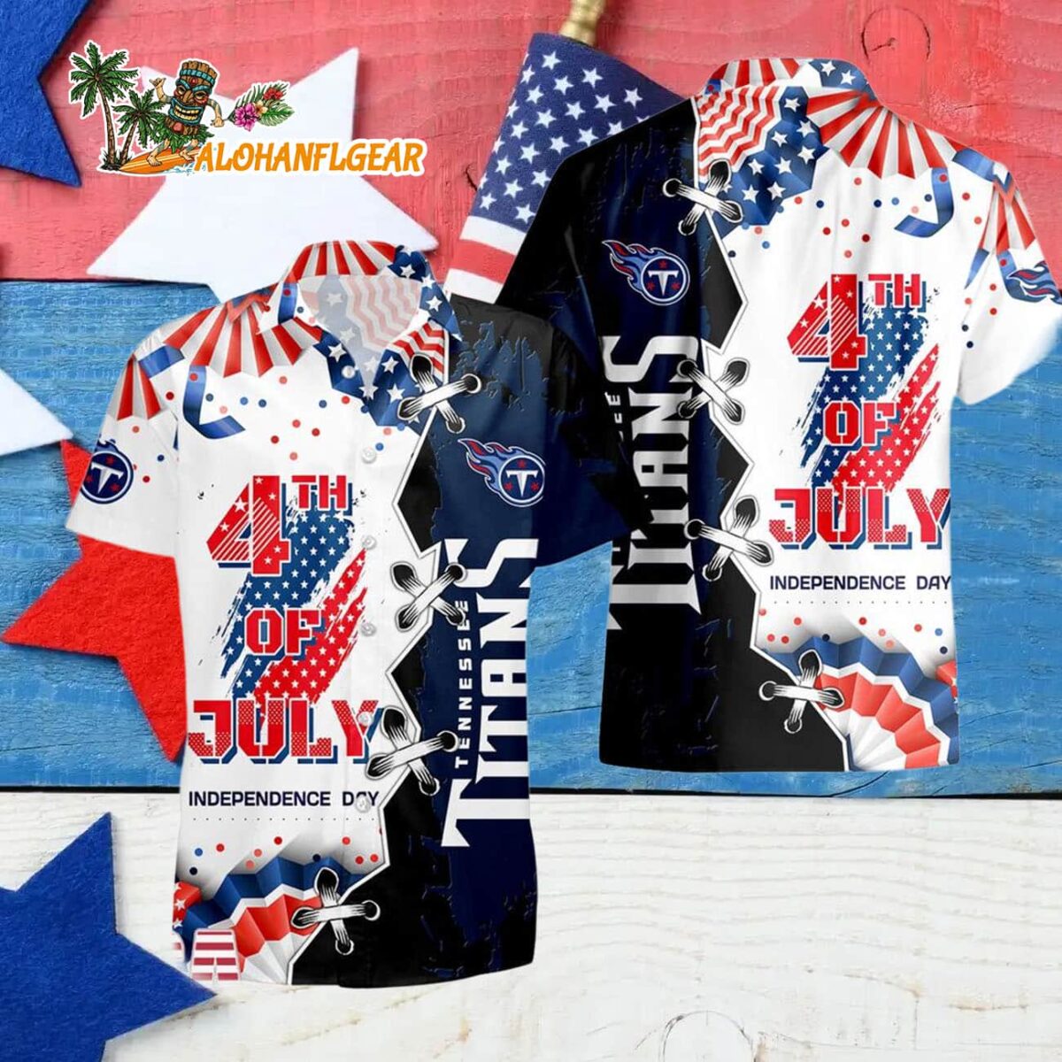 Tennessee Titans Happy Independence Day Resurgence Hawaiian Shirt NFL Aloha Shirt 4