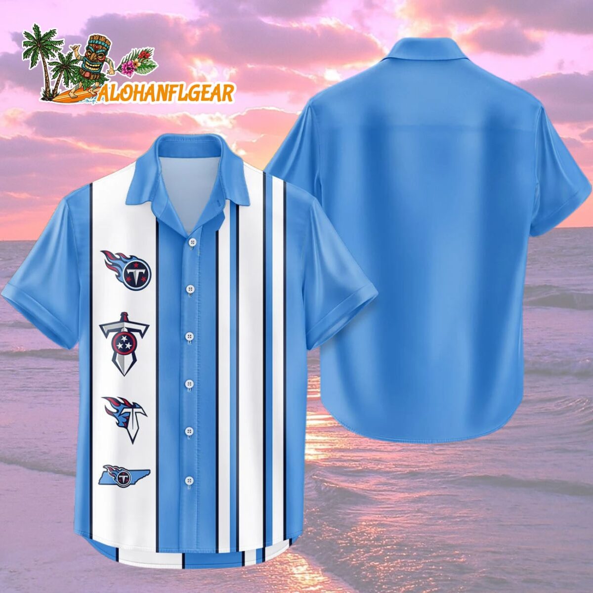 Tennessee Titans Hawaiian Shirt Classic Color Contrast 2