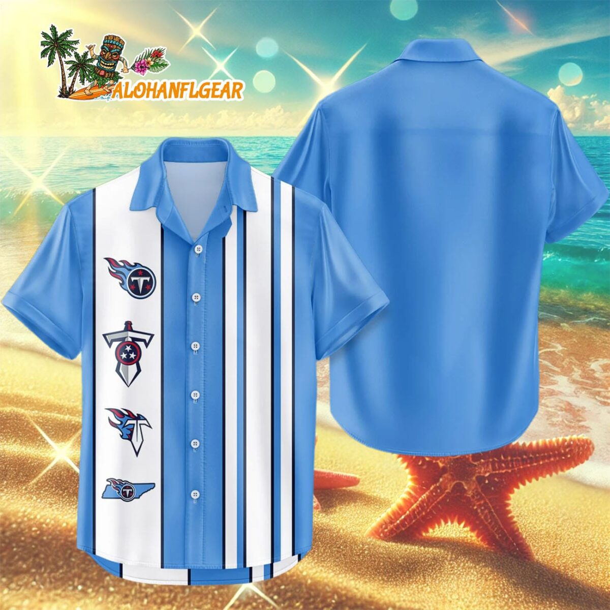 Tennessee Titans Hawaiian Shirt Classic Color Contrast 3