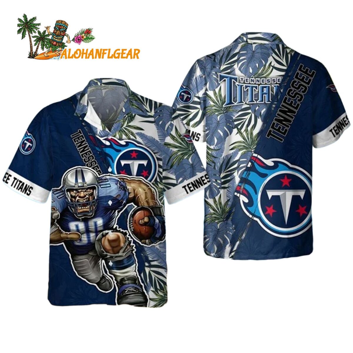 Tennessee Titans Mascot Summer Hawaiian Shirt Tennessee Titans Aloha Shirt 1