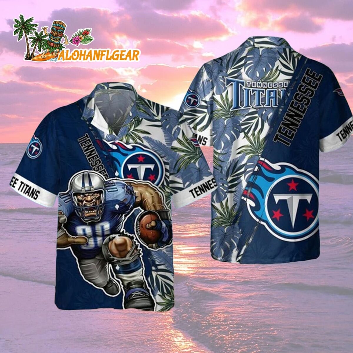 Tennessee Titans Mascot Summer Hawaiian Shirt, Tennessee Titans Aloha Shirt 1 Tennessee Titans Mascot Summer Hawaiian Shirt Tennessee Titans Aloha Shirt 2