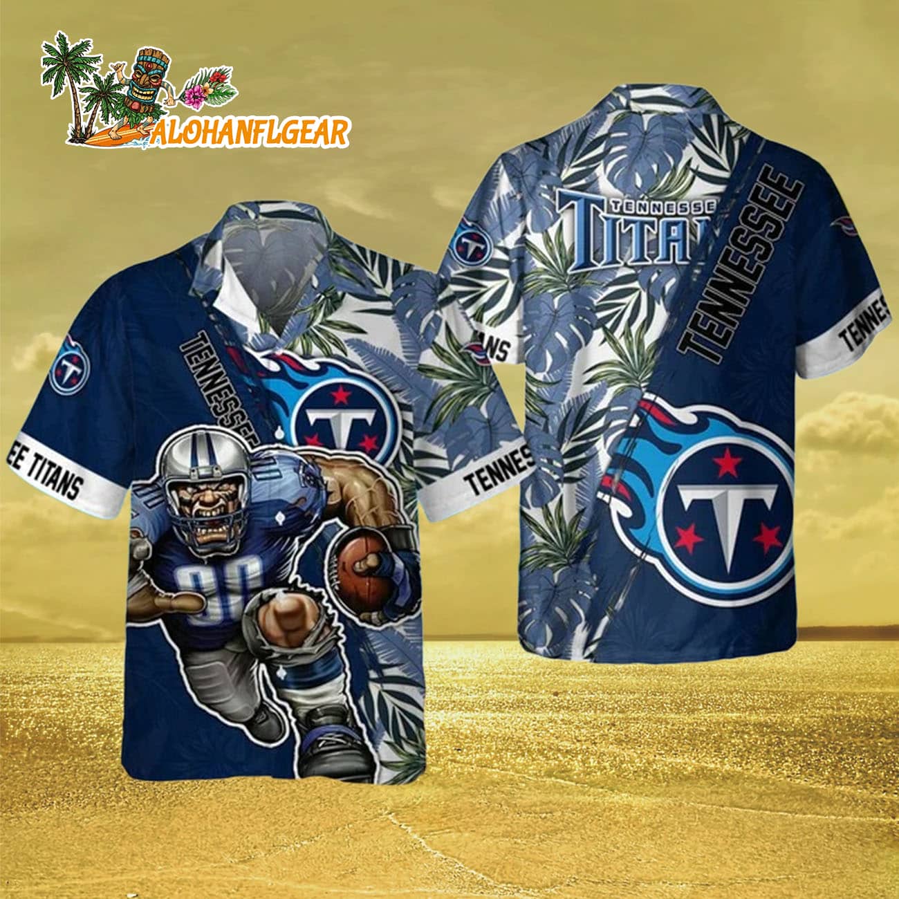 Tennessee Titans Mascot Summer Hawaiian Shirt, Tennessee Titans Aloha Shirt Tennessee Titans Mascot Summer Hawaiian Shirt, Tennessee Titans Aloha Shirt