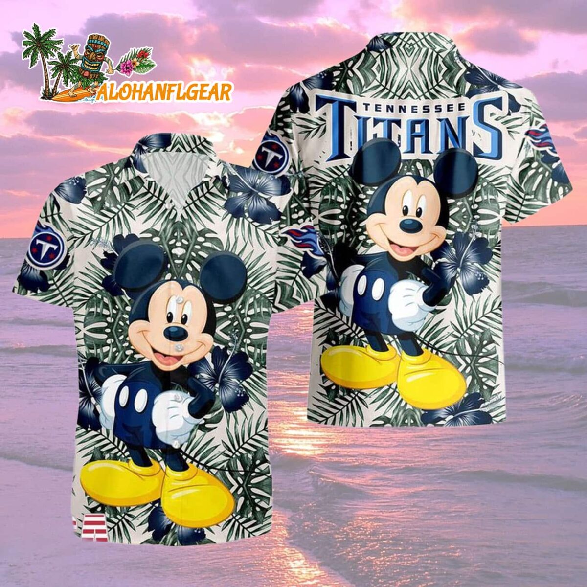 Tennessee Titans Mickey Disney Limited Edition Hawaiian Shirt Tennessee Titans Aloha Shirt 2