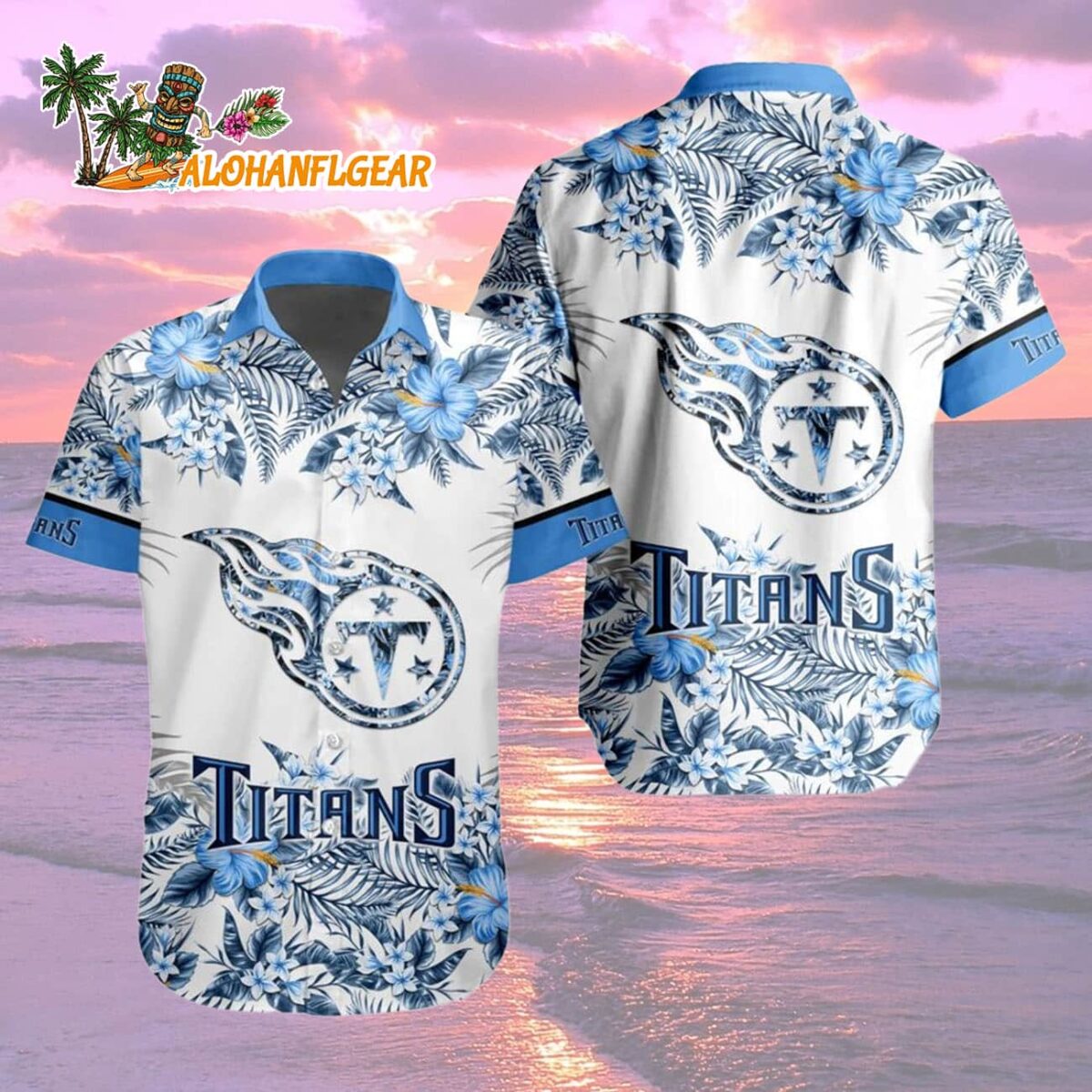 Tennessee Titans Special Floral Tropical Team Spirit Hawaiian Shirt Tennessee Titans Aloha Shirt 2