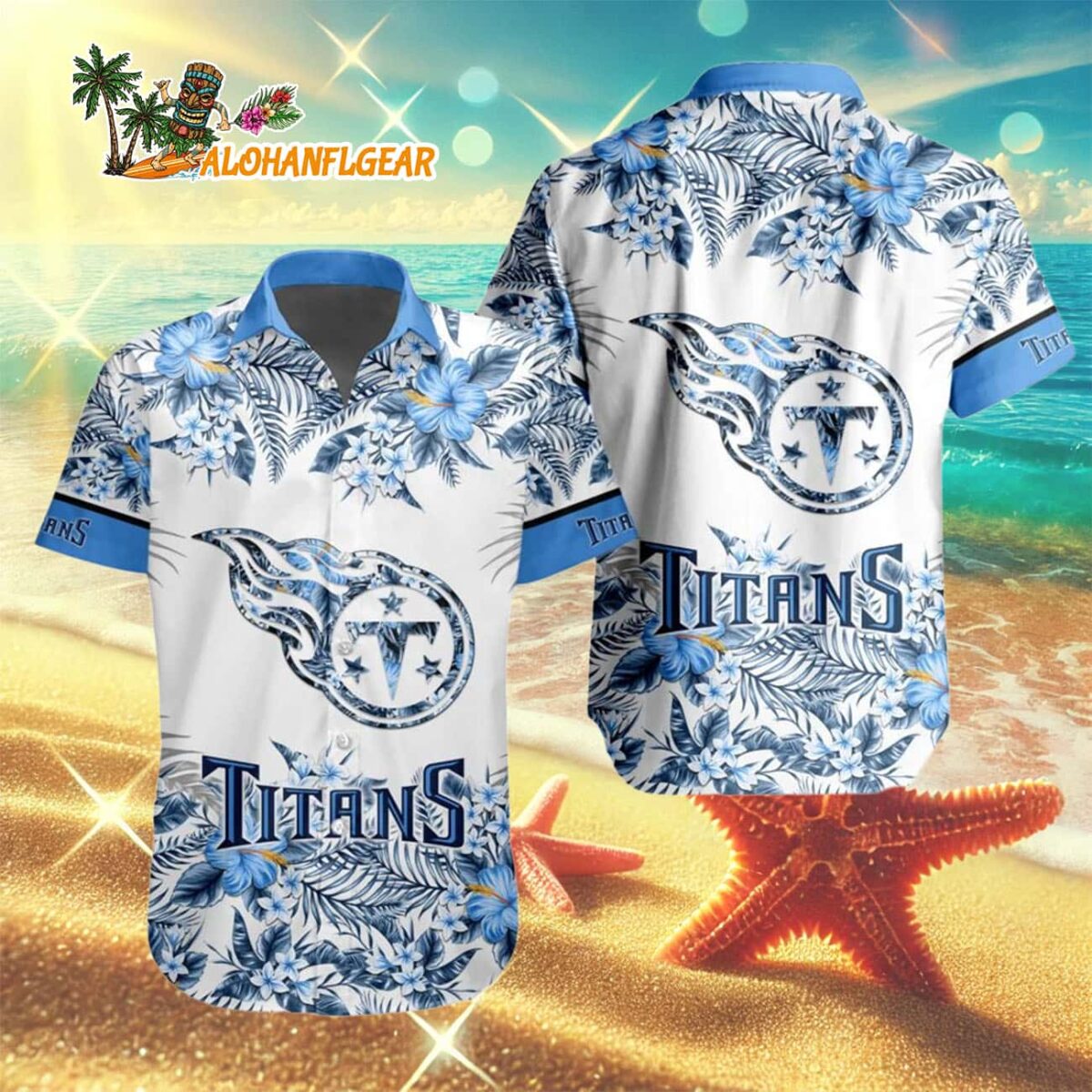 Tennessee Titans Special Floral Tropical Team Spirit Hawaiian Shirt Tennessee Titans Aloha Shirt 3