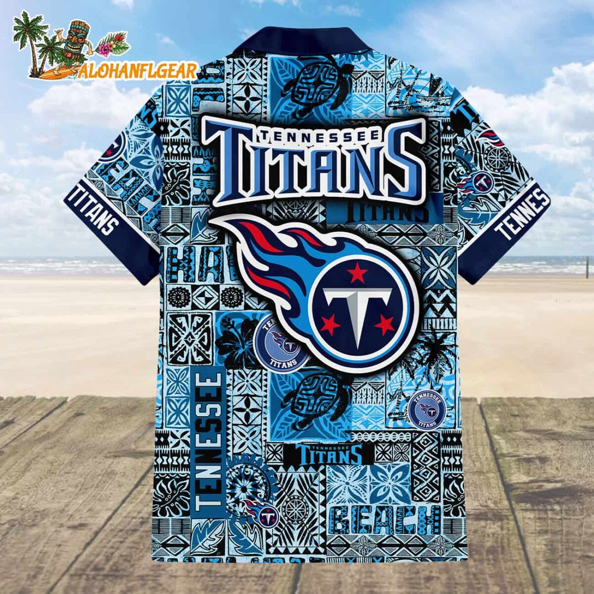 Tennessee Titans Tapa Patterns Hawaiian Shirt, NFL Aloha Shirt 1 Tennessee Titans Tapa Patterns Hawaiian Shirt NFL Aloha Shirt 2