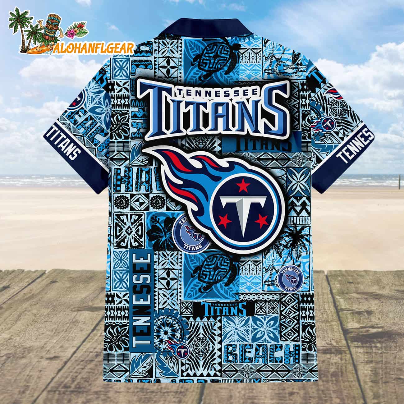 Tennessee Titans Tapa Patterns Hawaiian Shirt, NFL Aloha Shirt Tennessee Titans Tapa Patterns Hawaiian Shirt, NFL Aloha Shirt