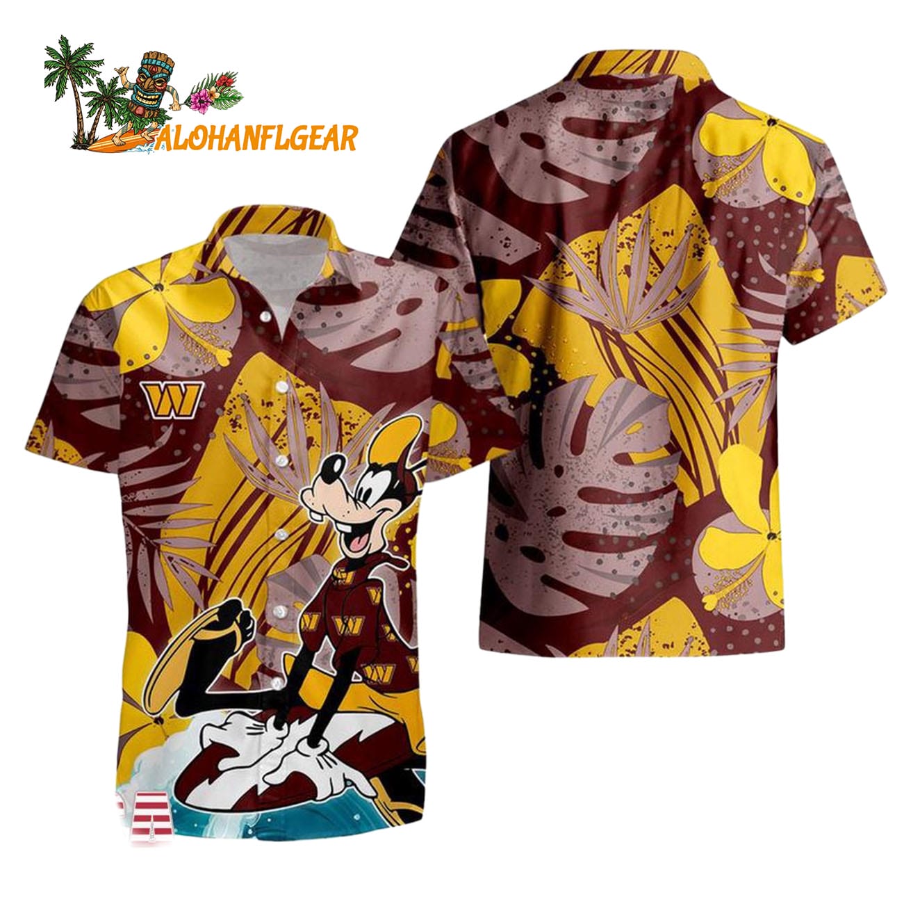 Washington Commanders Goofy Disney Limited Edition Hawaiian Shirt, Washington Commanders Aloha Shirt Washington Commanders Goofy Disney Limited Edition Hawaiian Shirt, Washington Commanders Aloha Shirt