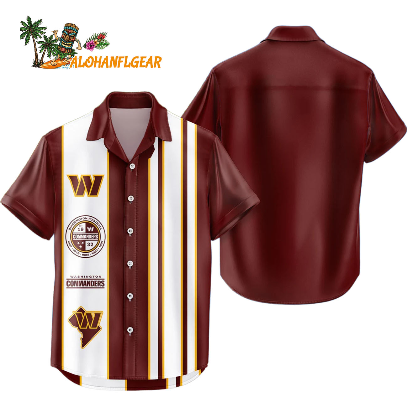 Washington Commanders Hawaiian Shirt Classic Color Contrast, Tennessee Titans Aloha Shirt Washington Commanders Hawaiian Shirt Classic Color Contrast, Tennessee Titans Aloha Shirt