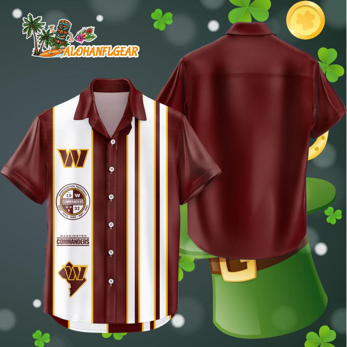 Washington Commanders Hawaiian Shirt Classic Color Contrast 4 Washington Commanders Hawaiian Shirt Classic Color Contrast 4